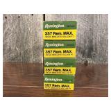 4 Boxes Remington 357 Rem Max 158 Gr
