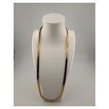 Gold Herringbone Link Necklace