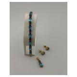 14K YG Blue & Mystic Topaz Jewelry Suite