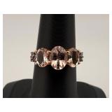 10K Rose Gold Morganite & Pink Sapphire Ring