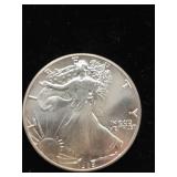 1989 American Silver Eagle Coin, 1 oz Fine Silver