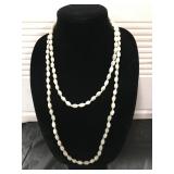 Double-Strand White Bead Necklace