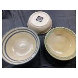 Ann Brink Pottery Bowls with Glazed Finishes, Set