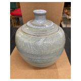 Ann Brink Pottery Lidded Jar with Textured Glaze