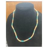 Turquoise and Shell Bead Necklace