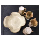 Ann Brink Pottery Bowl and Pitchers
