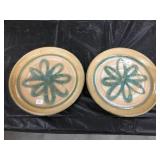 Ann Brink Pottery Plates with Abstract Design