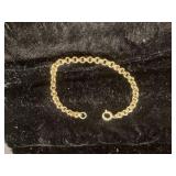 Gold-Tone Chain Bracelet with Spring Ring Clasp
