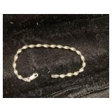 Sterling Silver Rope Chain Bracelet with Lobster C