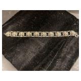 Silver Tone Filigree Link Bracelet