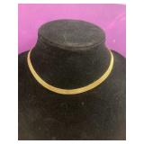 Gold-Tone Mesh Style Necklace