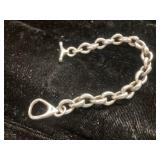 Sterling Silver Link Bracelet with Toggle Clasp