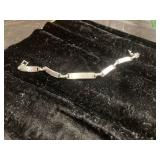 Sterling Silver Identity Bracelet with Rectangular