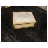 Brass and Glass Rectangular Trinket Box