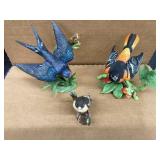 Three Lenox Porcelain Bird Figurines