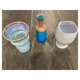 Ann Brink Studio Pottery Vessels Set of Three