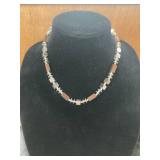Necklace With Wooden and Metal Beads