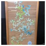 Framed Abstract Wooden Puzzle Artwork
