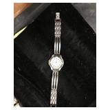 Stainless Steel Womenï¿½s Wristwatch with Linked Bra