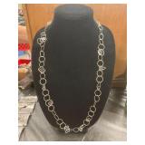 Geometric Sterling Silver Link Necklace