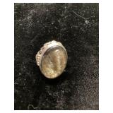 Silver Ring with Oval Stone Setting