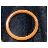 Orange Bakelite Circular Bangle Bracelet