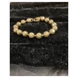 Gold-Tone Beaded Bracelet with Lobster Clasp