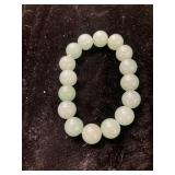 Green Bead Stretch Bracelet