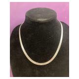 Sterling Silver Herringbone Chain Necklace