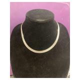 Sterling Silver Herringbone Chain Necklace