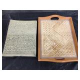 Ann Brink Pottery Tray and Decorative Tile Set