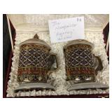 Thai Handpainted Gold-Gilded Tea Cup Set