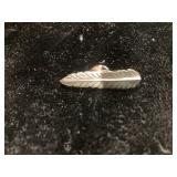 Silver Feather Lapel Pin