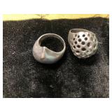 Metal Rings with Unique Textured Designs