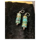 Turquoise Beaded Drop Earrings