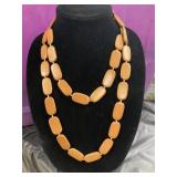 Double-Strand Brown Bead Necklace