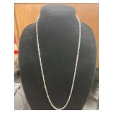 Sterling Silver Rope Chain Necklace