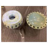 Ann Brink Studio Pottery Bowl and Sculptural Vase