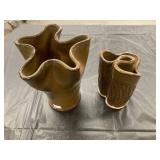 Ann Brink Folded-Form Glazed Pottery Vessels