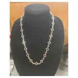 Sterling Silver Geometric Link Necklace