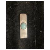 Silver Money Clip with Turquoise Inlay