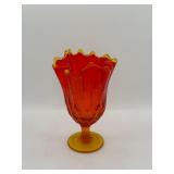 Vintage Amberina Glass Vase