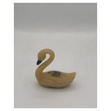 Fenton Art Glass Hand Painted Swan