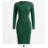 Long Sleeve Green Dress