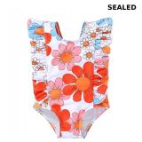 Newborn Baby Girl Ruffle Swimsuit Infant Toddler O