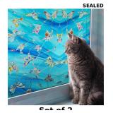 2x WADILE Stained Glass Window Film,