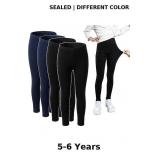 5PCS Stretchy Footless Girls' Leggings