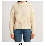 Cream Fringe Sweater