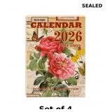 4x 2026 desktop calendar with 365 pages