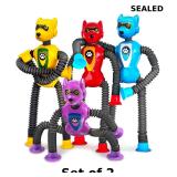 2x 4PC Robot Dog Sensory Pop Tube Travel Toys...